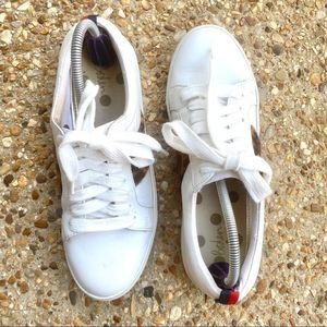 Boden Leopard Classic White Trainers Sneakers 9.5